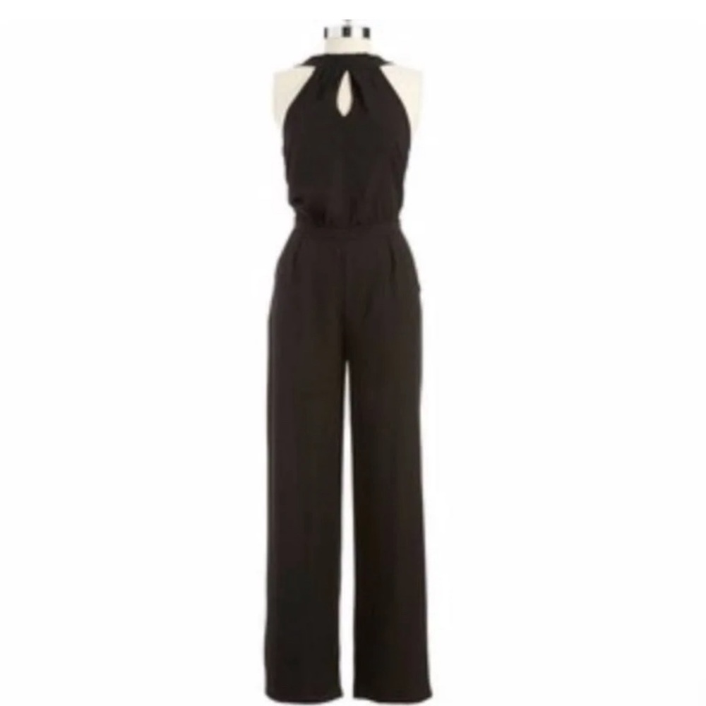 Sleeveless Black Halter Jumpsuit Size Small